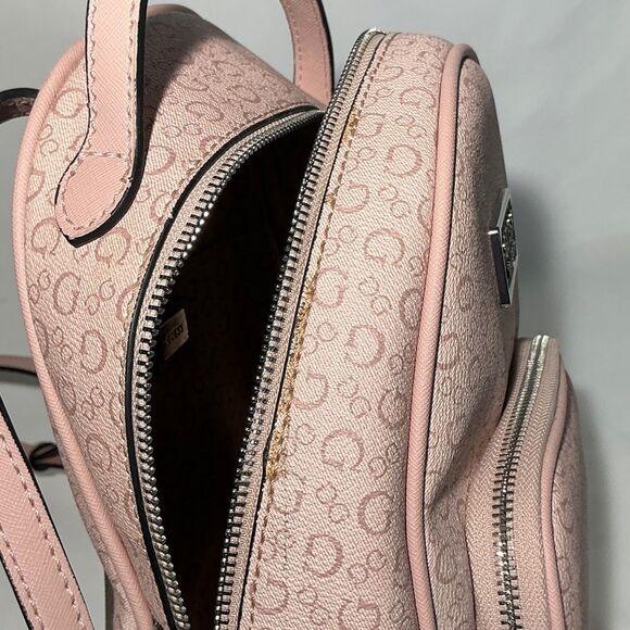 Guess Mini Backpack and Continental Wallet Set Pink Signature G Logo NWT Guess Pink Backpack Pink Medium Size New NWOT | eBay main image 4